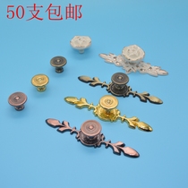 European gold imitation red bronze wine cabinet Cabinet bookcase drawer cabinet drawer cabinet door small handle single hole with base handle