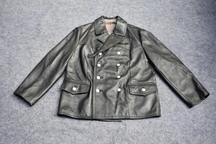 Brand new stock German origin Gendarmerie riding leather jacket No 50