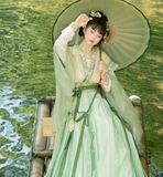 Hanfu Прокат Тан Фузи длиной до талии Русская юбка Ежедневно Свежий китайский стиль Древний костюм Фея Костюм для выступлений Фото Douyin Женский