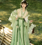 Hanfu Прокат Тан Фузи длиной до талии Русская юбка Ежедневно Свежий китайский стиль Древний костюм Фея Костюм для выступлений Фото Douyin Женский