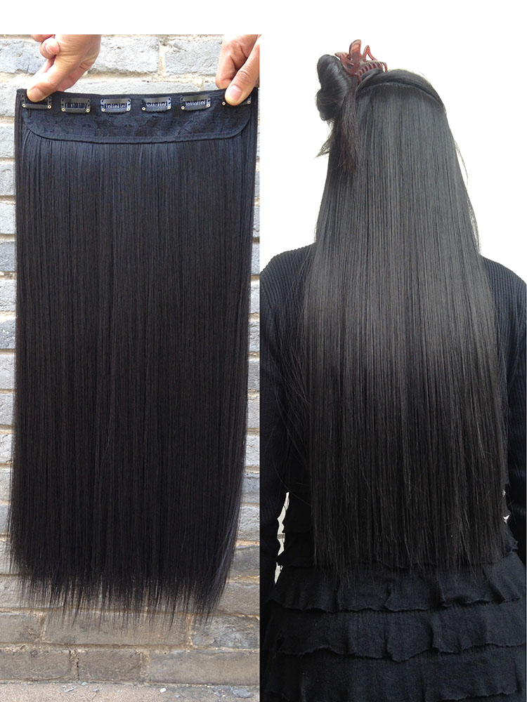 Wig piece One piece female thickened long straight hair piece Incognito invisible hair piece 3 pieces of hair piece Ancient style hair piece