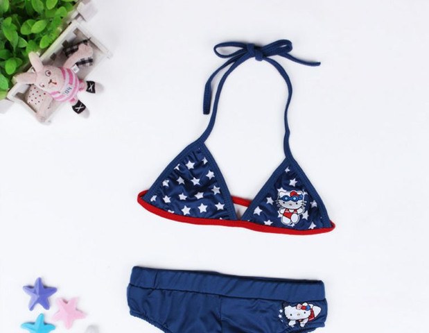 Bé yêu mùa hè mới phim hoạt hình hello kitty bikini chia áo tắm trẻ em đồ bơi đi biển nữ đồ bơi bé gái ngộ nghĩnh