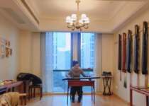 (Lv and Guqin Learning Society) imitating Song Huizongs Listening to the Qin Table Guqin Stool Nostalgic Classics