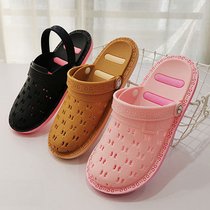 Imported Vietnam Wen Sun Sandas Female Hole Shoes Natural Rubber Latex Shoes Bankhead Sandy Shoes Soft Solid Solid Summer