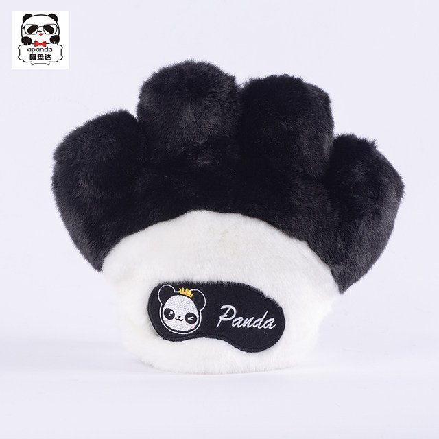 ຖົງມື panda paw ດຽວກັນຂອງຫຼິ້ນ plush ຈາກຖານ Panda ຍັກໃຫຍ່, ຂອງຂວັນຂອງຫມອນຫມອນ paw doll, doll panda ສີແດງ