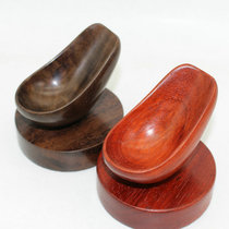 Round cake bowl shape solid wood pipe rack wooden red rosewood ebony pipe rack base creative single pipe stand