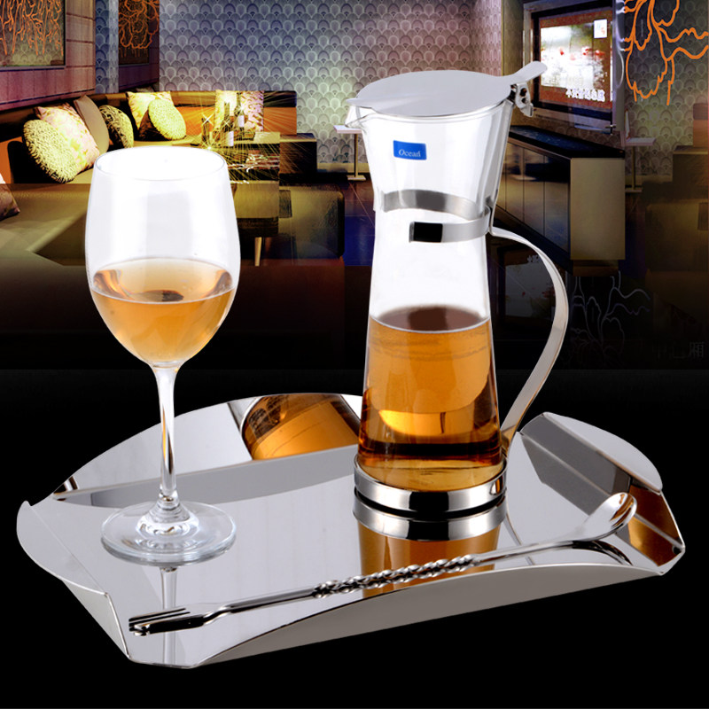 Hotel Care Tray Premium Stainless Steel Eurostyle Fruit Pan Fashion Creative Square Plate Water Glass Nursery Boutique Kitchenware