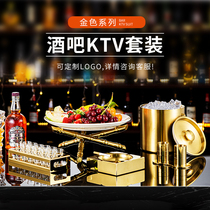 High-end ktv swing table supplies Fruit pan Desktop swing piece Bar ashtray Ice Bucket Peel Bowl Stainless Steel Toothpick Holder