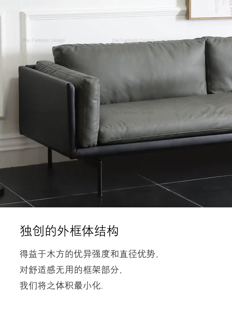 bên cạnh thiết kế rất đẹp lớp đầu tiên da ánh sáng sang trọng nhỏ gọn sofa da sofa da hiện đại ba bit Bắc Âu - Ghế sô pha ghế sofa băng dài
