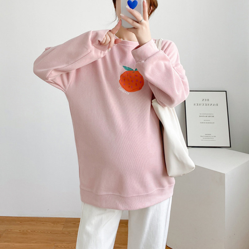 Pregnant Woman Spring Clothing Blouse 2022 New Korean Version Loose Fashion Great Size Women's Spring Mid Spring Wee Clothing Jacket