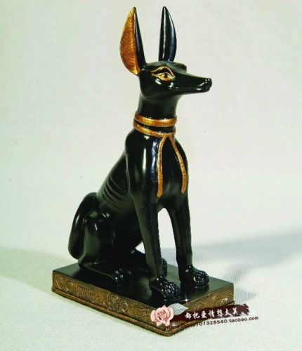 Egyptian mythological characters ornaments crafts Anubis jackal head human God dog figurine decoration