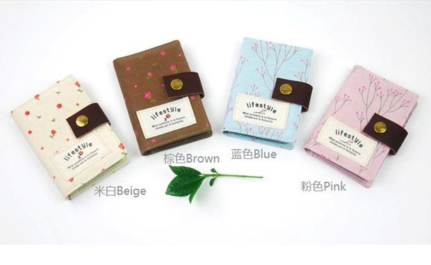 Gói thẻ nhỏ tươi dành cho nữ nhiều vị trí thẻ vải Hàn Quốc sinh viên dễ thương gói hoa thẻ 20 ví đựng card