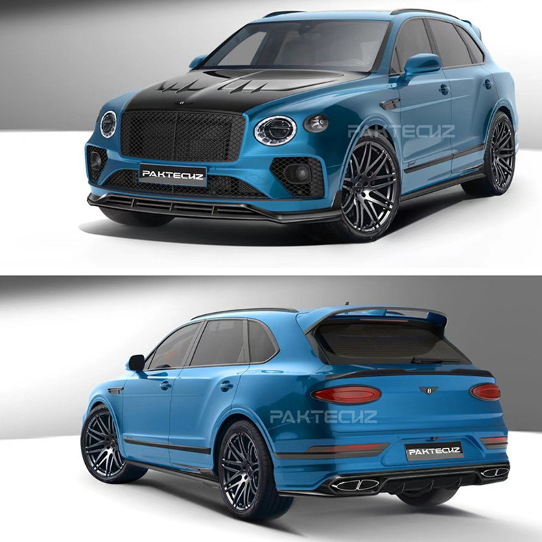For new Bentley add carbon fiber enclosure suite Front Lip Side skirt rear - disturbance machine cap tail wing