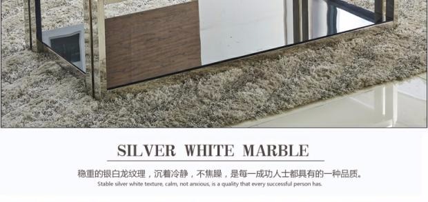 Bàn ghế đá cẩm thạch Jinqi đơn giản hiện đại sáng tạo IKEA kính cường lực inox kết hợp bàn cà phê - Bàn trà bàn trà gỗ tự nhiên