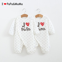 Newborn Long Sleeve Thickened Warm Climbing Clothes Autumn Winter New Air Layer One-piece Clothing Papamama Baby Ha Clothes