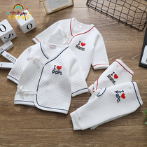 ILOVE PAPAMAMA newborn cotton suit Newborn baby long-sleeved monk suit Baby clothes spring and autumn