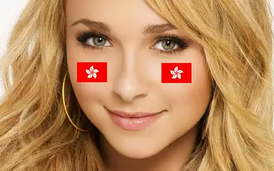 Hong Kong regional flag face flag sticker custom-made national stickers foreign flag face stickers