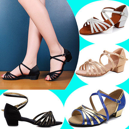 Toddler Latin race Appraisal Exam Dancing Shoes Summer Practice Shoes Training Course Women Low Heel Flat Bottom Shoes Boy Imitation Leather Shoes