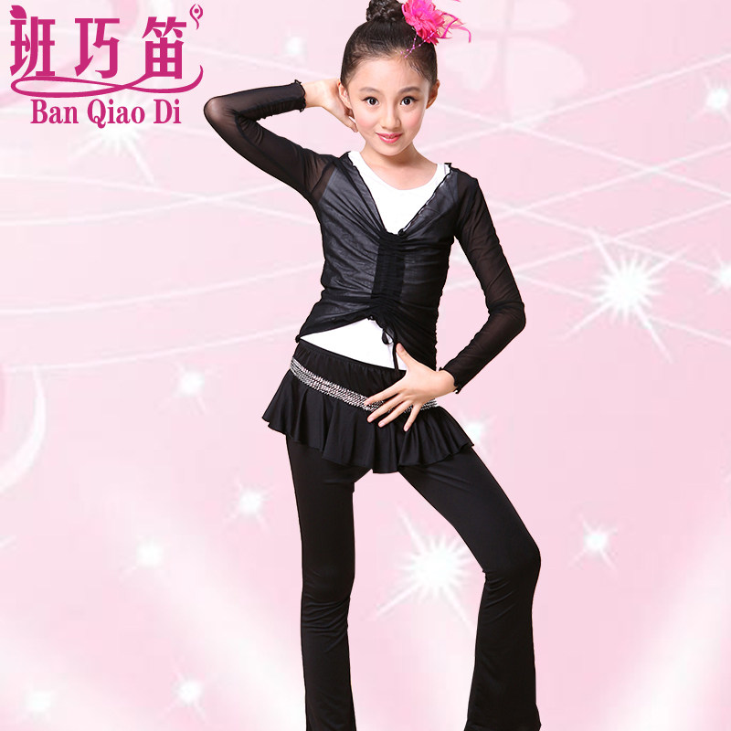 Clearance spring and summer new dance clothes girls adult long-sleeved suits practice clothes Latin clothes examination clothes culottes