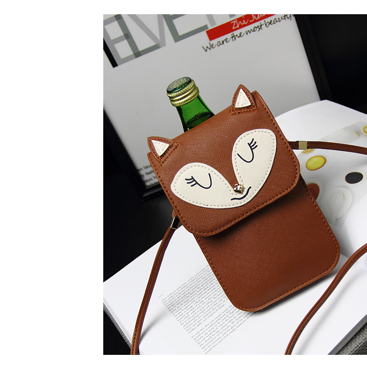 Phiên bản tiếng Hàn mới 2018 của phim hoạt hình mini Messenger 挎 thay đổi kiểu dáng đẹp đôi tối giản túi xách điện thoại phổ biến dễ thương - Túi điện thoại túi đeo chéo mini