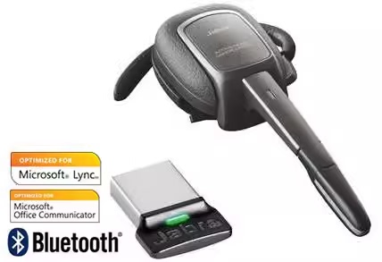 Jabra Supreme Uc Version Computer Wireless Bluetooth Headset with Ultra-Noise Reduction and Adapter Included