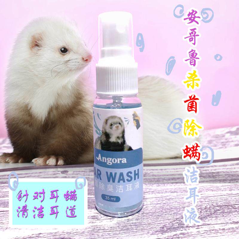 Angolu ear wash Ear wash ear liquid Ear liquid prevention ear disease Ear mite Pet Ferret Marcelle Angolu
