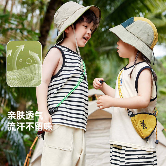 ເສື້ອກັນຫນາວເດັກນ້ອຍ Dudujia summer camping style baby vest summer clothes new baby vest boy vest ເຄື່ອງນຸ່ງເດັກນ້ອຍ