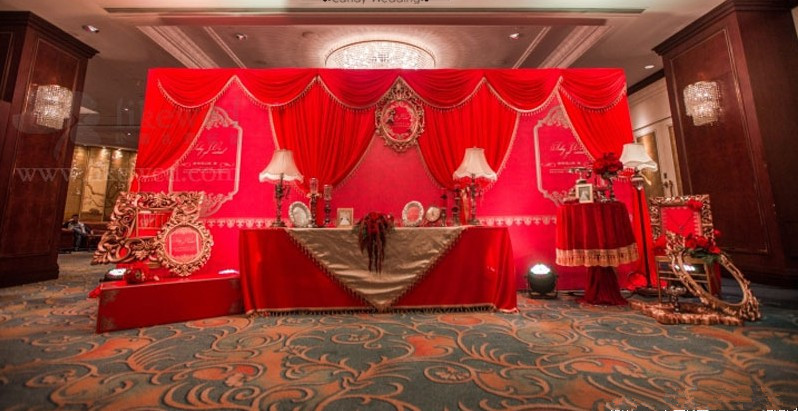 Wedding Gin Velvet Mantle Big Red Conference Celebration Unveiling of Decorative Wedding Chinese Background Yarn Mantle Buddha's Mantle Buddhist Hall
