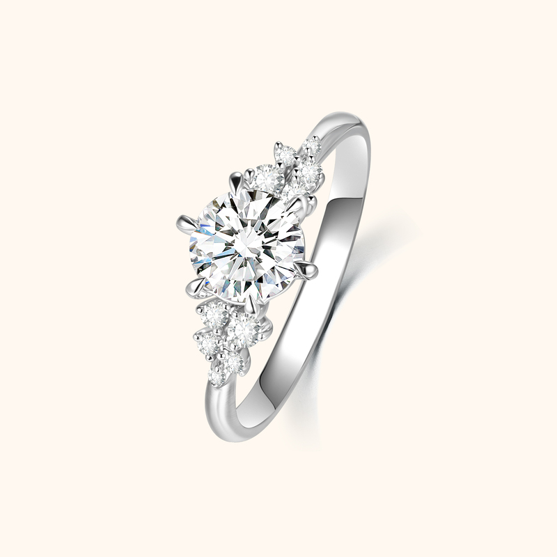 Karamen Platinum Pt950 Cultivated Diamond Berlin Love Letter Style Elegant Light Luxury Exquisite Versatile High-End Ring Karamen Platinum Pt950 Cultivated Diamond Berlin Love Letter Style Elegant Light Luxury Exquisite Versatile High-End Ring