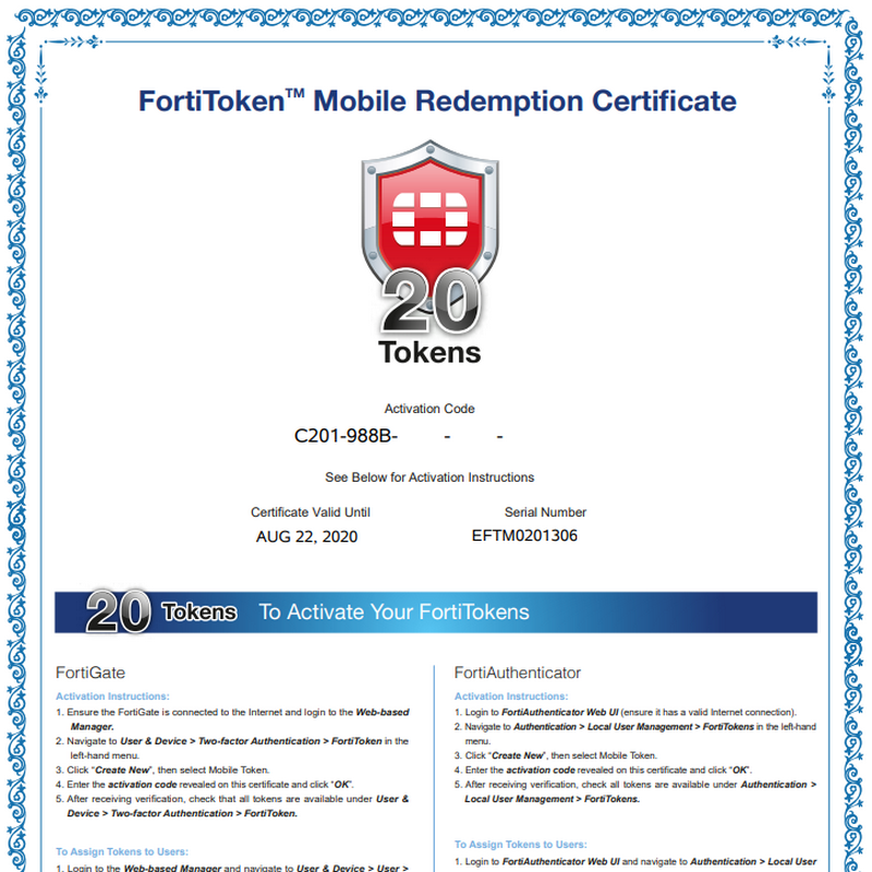 FortiToken Mobile Fortinet Mobile Security Certification Mobile Version 10