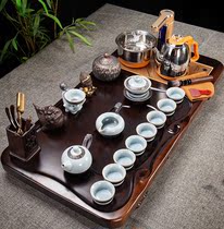 Kung Fu tea set ebony wood tea tray home automatic integrated light luxury modern office ceramic tea cup