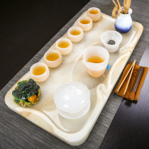 Ceramic glass kung fu tea set home light luxury whole set of office tea tray small stone tea table tea ceremony Tea Cup