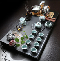 Tea set set household living room light luxury high-end tea Pan stone consolidation piece wujinshi automatic Integrated Water tea table