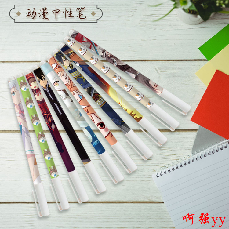 Mèo đen Torre Hartne Schneider anime trò chơi trực tuyến thứ cấp nhân dân tệ xung quanh cây bút đầu nhỏ trung tính - Carton / Hoạt hình liên quan hình dán cute