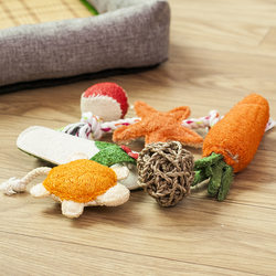 Dog Toys Teddy Bichon Molars and Bite Resistant Puppies Natural Loofah French Dog Corgi ຫມາຂະຫນາດນ້ອຍແລະອຸປະກອນແມວ