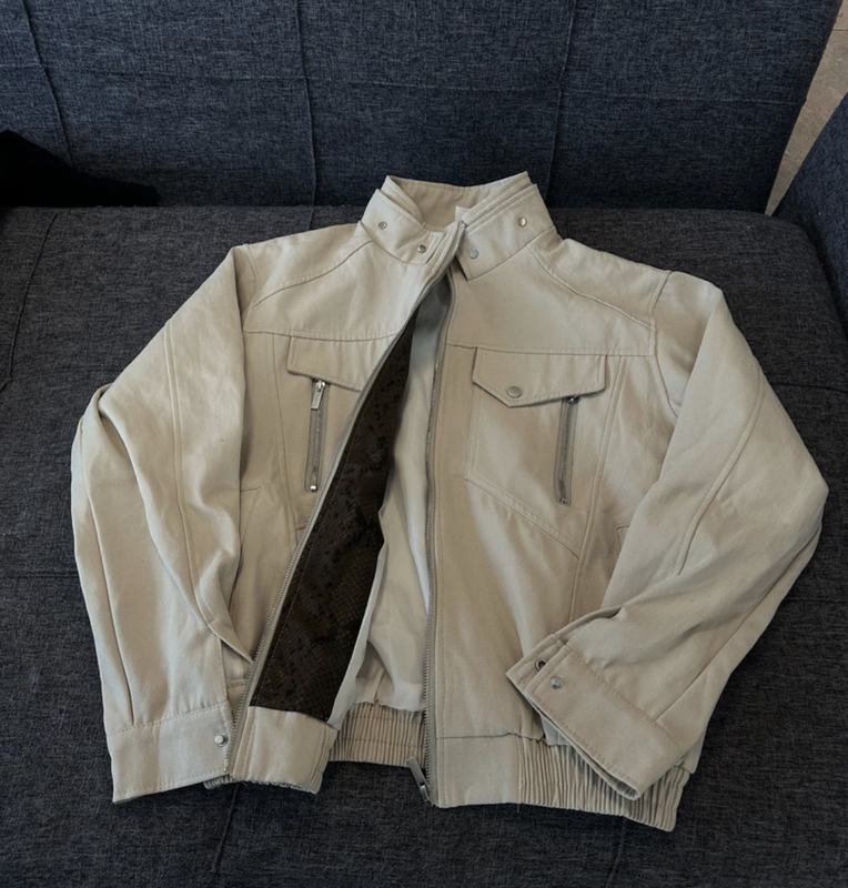 Heavy-Duty High-End Canvas Jacket for Men and Women, Spring and Autumn, Deconstructed Design, Workwear Pilot Jacket Top