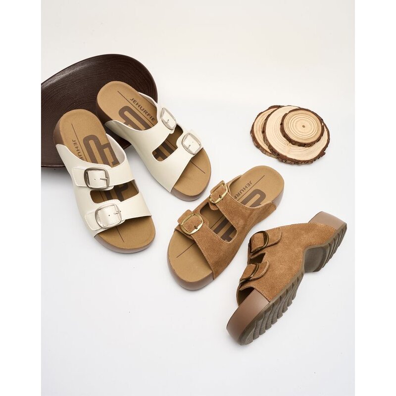 【Wukong Exclusive】Jehurfie Jihua Fei Belt Buckle Mermaid Sole Toast Birkenstock Slippers Ab26099