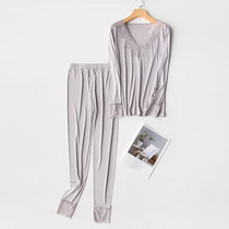 Mulberry Silk Autumn Clothes Autumn Pants Suit Woman Loose Sheet Undershirt Pants Silk Black Lingerie Suit 2 Sets Tide