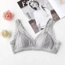 Light sexy lace thin French seamless bra triangle cup sleep without steel rim bra bra bra underwear not empty cup