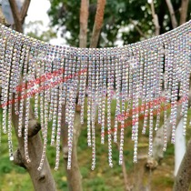 Extra long 12cm AB color rhinestone tassel chain DIY womens bag sticker Latin dance uniform waist decoration drill strip