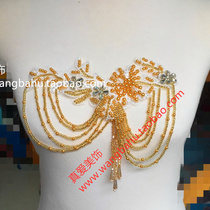 Golden imitation pearl rice pearl reworked nail beads flow Suflowers DIY acting out sweatshirt material sweater jacket clothing drill