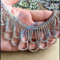 Long tassel AB color rhinestone chain gold diamond row beard DIY sandals DIY sandals womens bag bridal wedding headwear headscarf drill