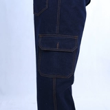 Комплект для работы с молнией, демисезонные хлопковые джинсовые штаны, рабочая одежда, свободный крой, защита от ожогов