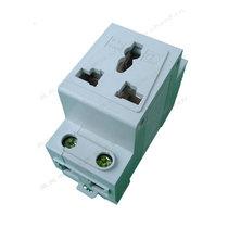 Shanghai people AC30 modular socket 10A 16A three-hole multi-function socket rail socket