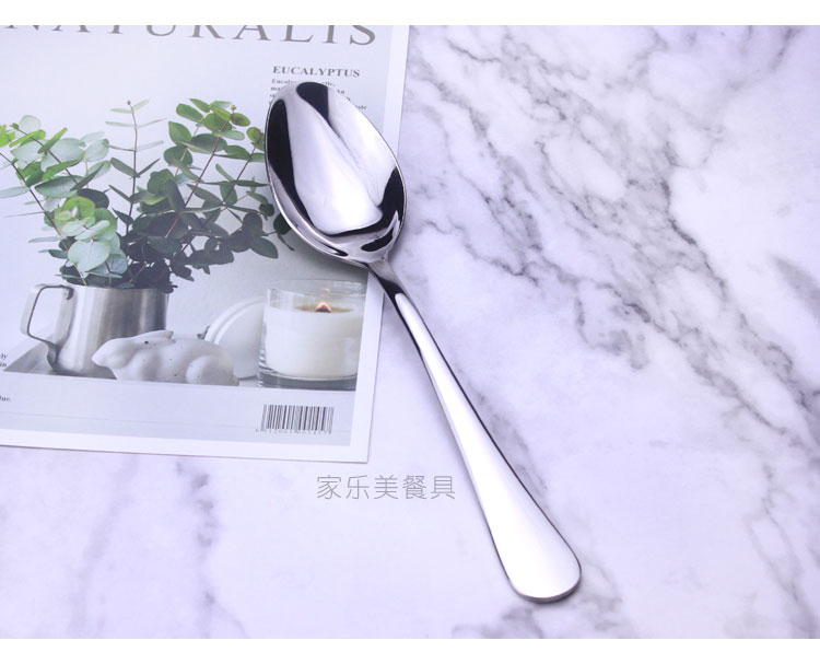 Ronghua Hotel với muỗng inox dài tay cầm dày bộ đồ ăn tròn muỗng muỗng muỗng súp muỗng - Đồ ăn tối dĩa sứ