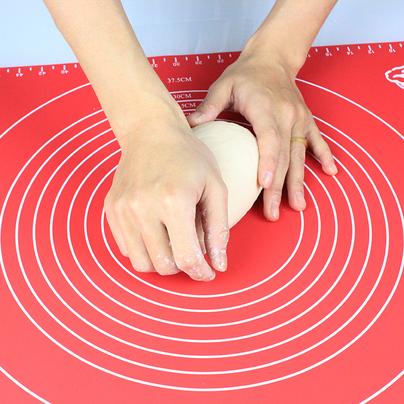 Silicone kneading mat Non-slip non-stick and surface mat Household baking tools Rolling surface mat with scale large chopping board