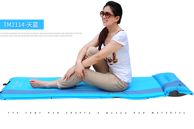 Trackman ngoài trời duy nhất tự động đệm bơm hơi dày nệm ăn trưa nghỉ trưa pad ngủ di động lều độ ẩm pad - Thảm chống ẩm / Mat / Gối tấm thảm xốp