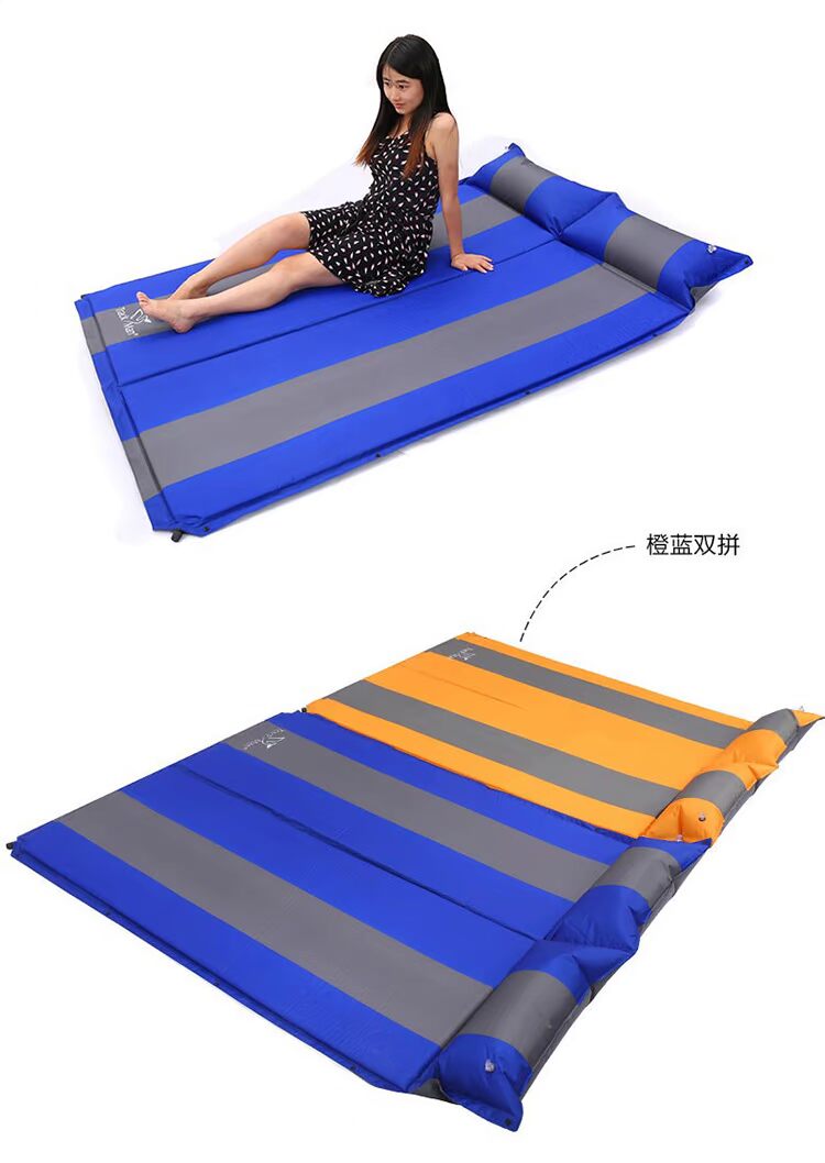 Trackman ngoài trời bơm hơi tự động gấp đôi dày gấp lều ăn trưa nghỉ ngủ mat dã ngoại mat ẩm mat - Thảm chống ẩm / Mat / Gối tấm trải picnic