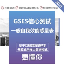 GSES General Self-efficacy Test Confidence Test Students  inferiority complex Self-confidence assessment system