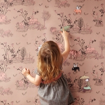 Dutch direct mail British brand Sian Zeng first with magnetic childrens room wallpaper court retro pastoral style